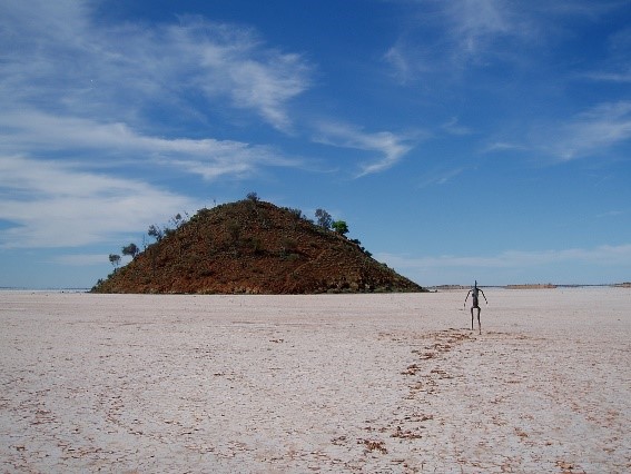 Photo of a sculpture: Inside Australia, Lake Ballard Western Australia by artist Antony Gormley