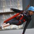 A participant on the big swing at Ern Halliday