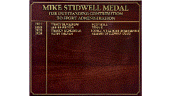 Mike Stidwell Medal honour board 2021-2024