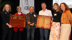 2024 Mike Stidwell Recipient Kevin Theyer, (3rd from left) with (from left to right) Mel Eastough, Regional Manager, Jill Stidwell, Sean Stidwell, Sienna and Siobhan Hepworth